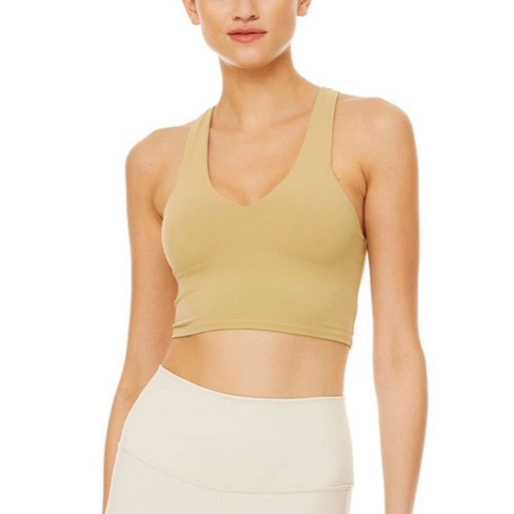 Alo Real Bra Tank In Honey Size Small